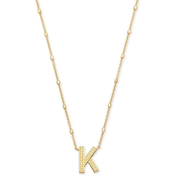 Kendra Scott Letter K Pendant Necklace - Gold Metal