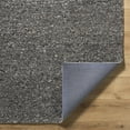 thumbnail image 5 of Hauteloom Sevan Modern Hand Tufted Natural Fiber Wool Area Rug - Contemporary Solid Color Carpet for Living Room, Bedroom, Dining Room - Farmhouse, Cottage - Black Charcoal - 5' x 7'6", 5 of 9