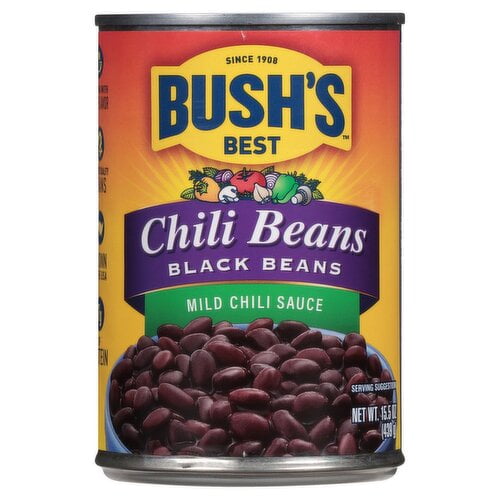 Bush's Best Mild Chili Sauce Black Beans, 15.5 oz( pack of 1 )