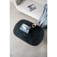 thumbnail image 2 of 36"x24" Oval Coffee Table, Modern Cement Coffee Table Center Table Side Table Accent End Table for Living Room, Black, 2 of 6