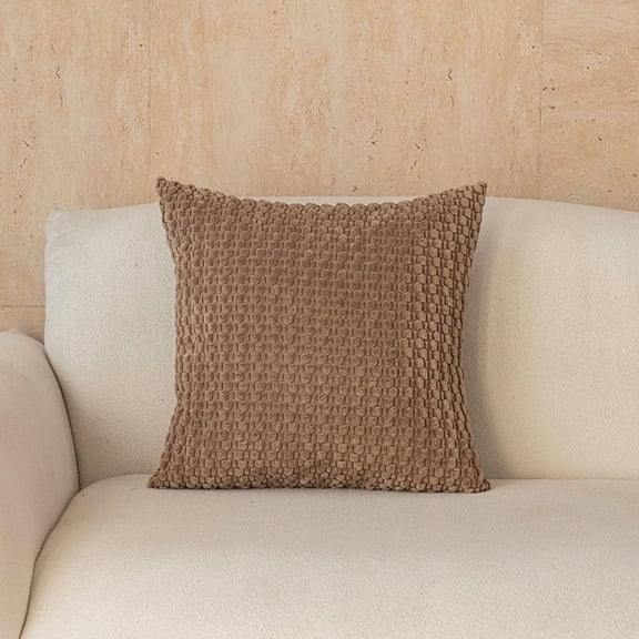 suxuMhao Decorative Throw Pillow - 18×18 IN Brown, Decorative Sofa Pillows Couch Throw Pillows for Living Room, Bed Pillows Decorative Soft Polyester PP Cotton Filled Accent Pillow (1 Piece)