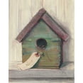 thumbnail image 2 of Rowan, Carol 26x32 Black Ornate Wood Framed with Double Matting Museum Art Print Titled - Birdhouse, 2 of 4