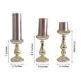 thumbnail image 3 of Efavormart Set of 3 Gold Mercury Glass Pillar Candle Holders - 7" | 8.5" | 10", 3 of 11
