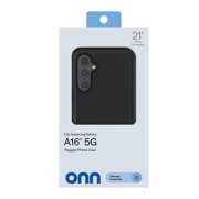 onn Rugged Phone Case for Samsung Galaxy A16 5G - Black