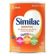 Similac Sensitive for Fussiness & Gas Due to Lactose Sensitivity - OPtiGRO