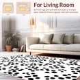 thumbnail image 2 of ODIKA 3'x5' Machine Washable Non-Slip Area Rug, Ranchland Spot Interlocking High Traffic Rug, Black, 303152, 2 of 7