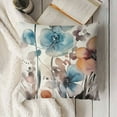 thumbnail image 3 of SHANXI Brown Cream Grey Teal Pillow Covers Watercolor Flower Couch Pillow Cases Rustic Abstract Modern Throw Pillows Farmhouse Home Decor for Room Bedroom Bed Cushion Outdoor 18x18in, 3 of 5