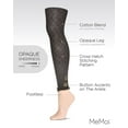 thumbnail image 3 of MeMoi Miss Buttons Cotton Blend Footless Sweater Tights - Womens - Female (Small/Medium, Stormy Skies), 3 of 7