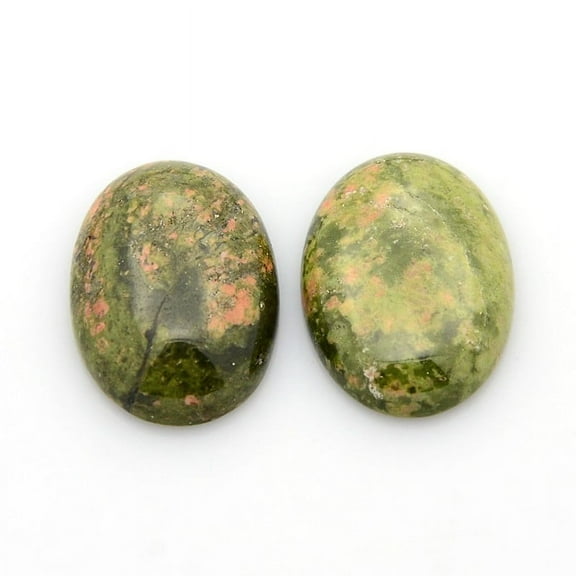 1pc Unakite Cabochons Oval 25x18x5~7mm