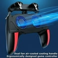 thumbnail image 4 of H10 4-Finger Mobile Game Controller With Radiator Aim Shooting Joystick For IOS Android Gaming Accessories, 4 of 6