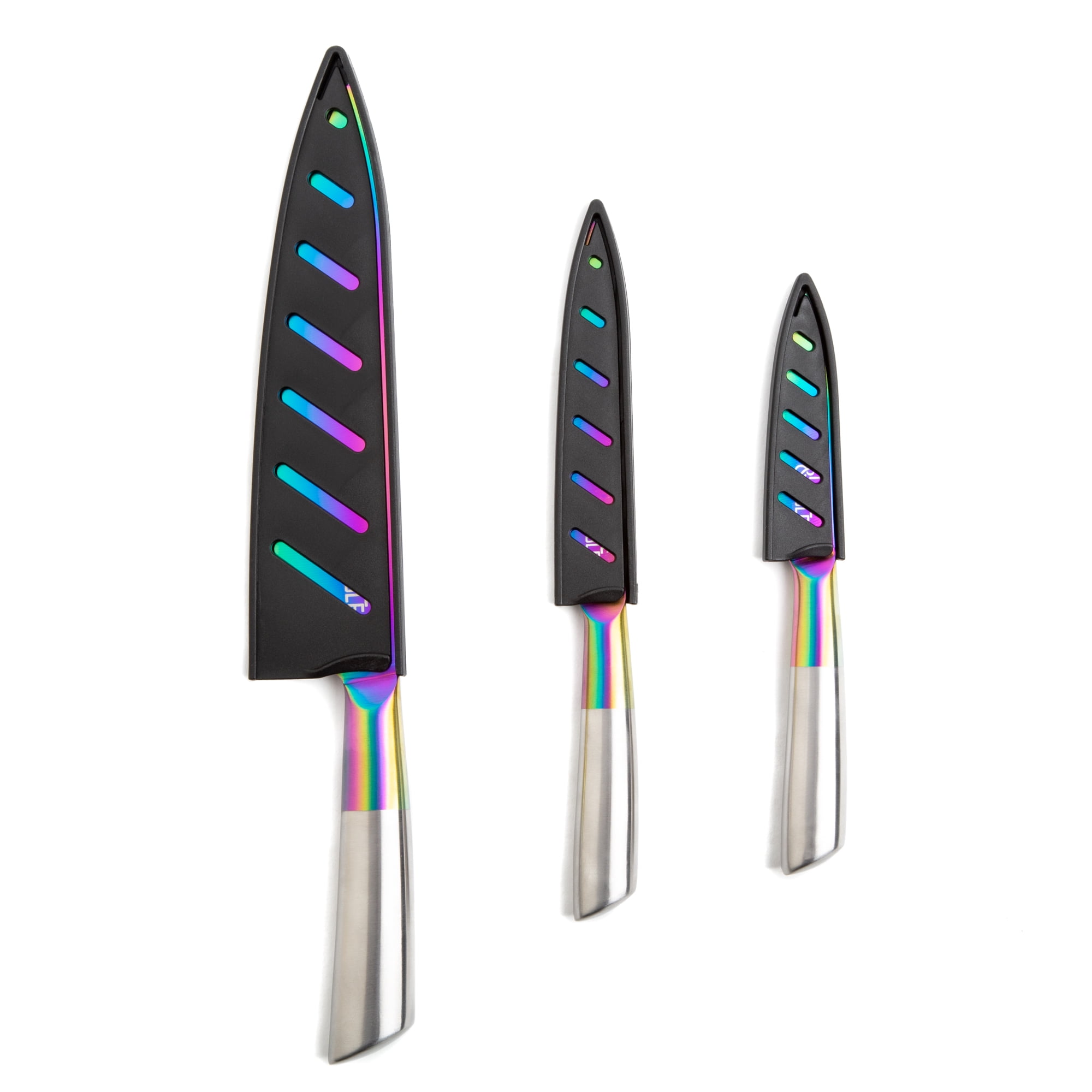  Rainbow Kitchen Knife Set Non Stick Knives Set with