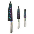 Thyme & Table NonStick Coated High Carbon Stainless Titanium Rainbow Knives, 3 Piece Set