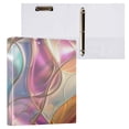 thumbnail image 3 of Abstract Waves Curves 3 Ring Binders 1.5 inch Hardcover File Folders with Interior Pockets A4 Size Organizer for School Office Hospital Set of 2, 3 of 8