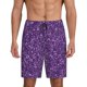thumbnail image 1 of Balery Purple Glitter Pantalones cortos de pijama de punto de algodón para hombre con cinturilla y bolsillos-Medium, 1 of 6