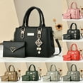thumbnail image 4 of Stylago 2pcs Handbags and Purses Fashion Pendant Leather Shoulder Bags for Women Top Handle Satchel and Wallet Set for Ladies Black, 4 of 5