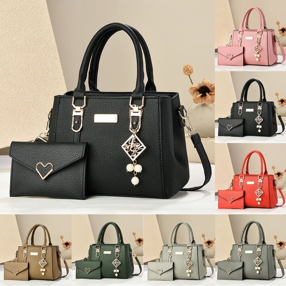 Womens Purses and Handbags Ladies Elegant Lightweight Top Handle Satchel Shoulder Bags with Adjustable Strap Black