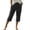 Black, variant on Womens Fashion Summer Essentials Clothing Linen Pants for Women with Pockets Baggy Wide Leg Pants Elastic Waist Mid Calf Length Pants Casual Pants for Women