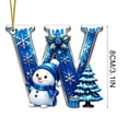 thumbnail image 2 of JeashCHAT Christmas Initial Snowman Ornaments, Personalized DIY 26 Letters Acrylic Pendant Christmas Tree Decoration, Christmas Gifts, 2 of 4