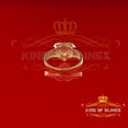 thumbnail image 6 of King of Bling's Yellow Sterling Silver 0.15CT Diamond Shiny Womens Promise Heart Ring Size 7, 6 of 14