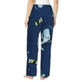 thumbnail image 3 of Xecao Space Dinosaur Women's Straight Lounge Pajama Pants: The Epitome of Relaxed Sleepwear, 3 of 9