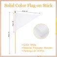 thumbnail image 2 of Banderines Mini Uxcell de 8x3 Pulgadas, 25 Pcs de Bandera Pequeña de Madera para Celebraciones DIY Deportivas, Blanca, 2 of 6