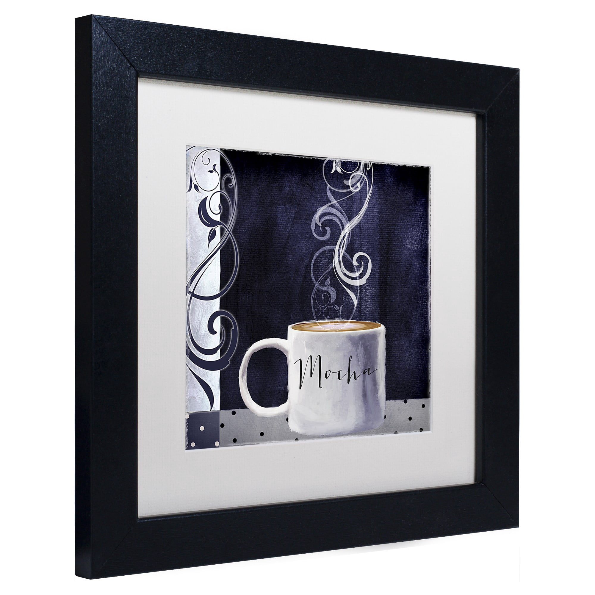 Trademark Fine Art "Cafe Blue III" Canvas Art by Color Bakery White Matte, Black Frame