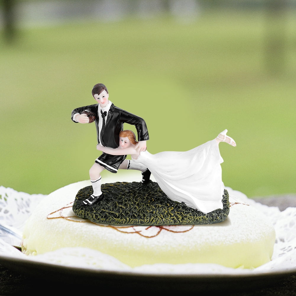 Romantic Dancing Bride Couple Statue Wedding Cake Decoration