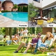 thumbnail image 7 of XF XINFENG Patio Furniture Outdoor Furniture 3 Piece Small Outdoor Patio Set with Coffee Table, Wicker Conversation Bistro Set with Glass Tabletop for Patio,Porch,Poolside(Black), 7 of 7