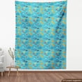 thumbnail image 4 of Ambesonne Sealife Fabric by the Yard Upholstery, Cartoon Fishes Illustration, 2 Yards, Sky Blue Multicolor, 4 of 5