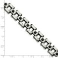thumbnail image 4 of White Stainless Steel bracelet Men's Diamond Black 8.5 in 12 mm, 4 of 4