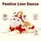 thumbnail image 5 of Sudadera con Capucha Festiva para Perros con Diseño de Danza Del León China para El Festival de Primavera: Disfraz Tradicional para Mascotas con Tela Roja, Ribete Dorado y Detalles de Pompones. Sudad, 5 of 5