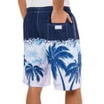 thumbnail image 3 of LELINTA Mens Swim Trunks Board Shorts Bathing Suits Elastic Waist Drawstring Blue/ Red, Up Size To 4X-Large, 3 of 8