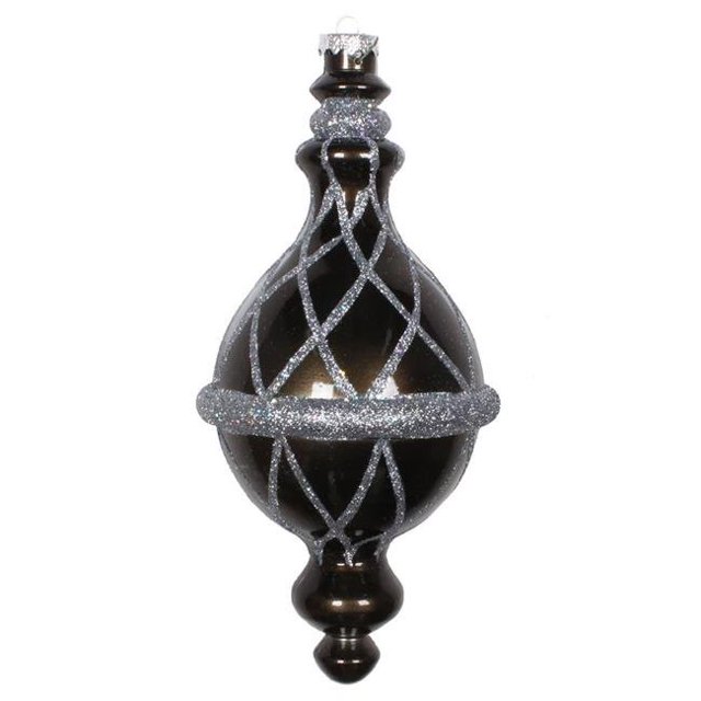 Vickerman MT198887D Ornement Candy Glitter Net Drop 10 Po. Étain