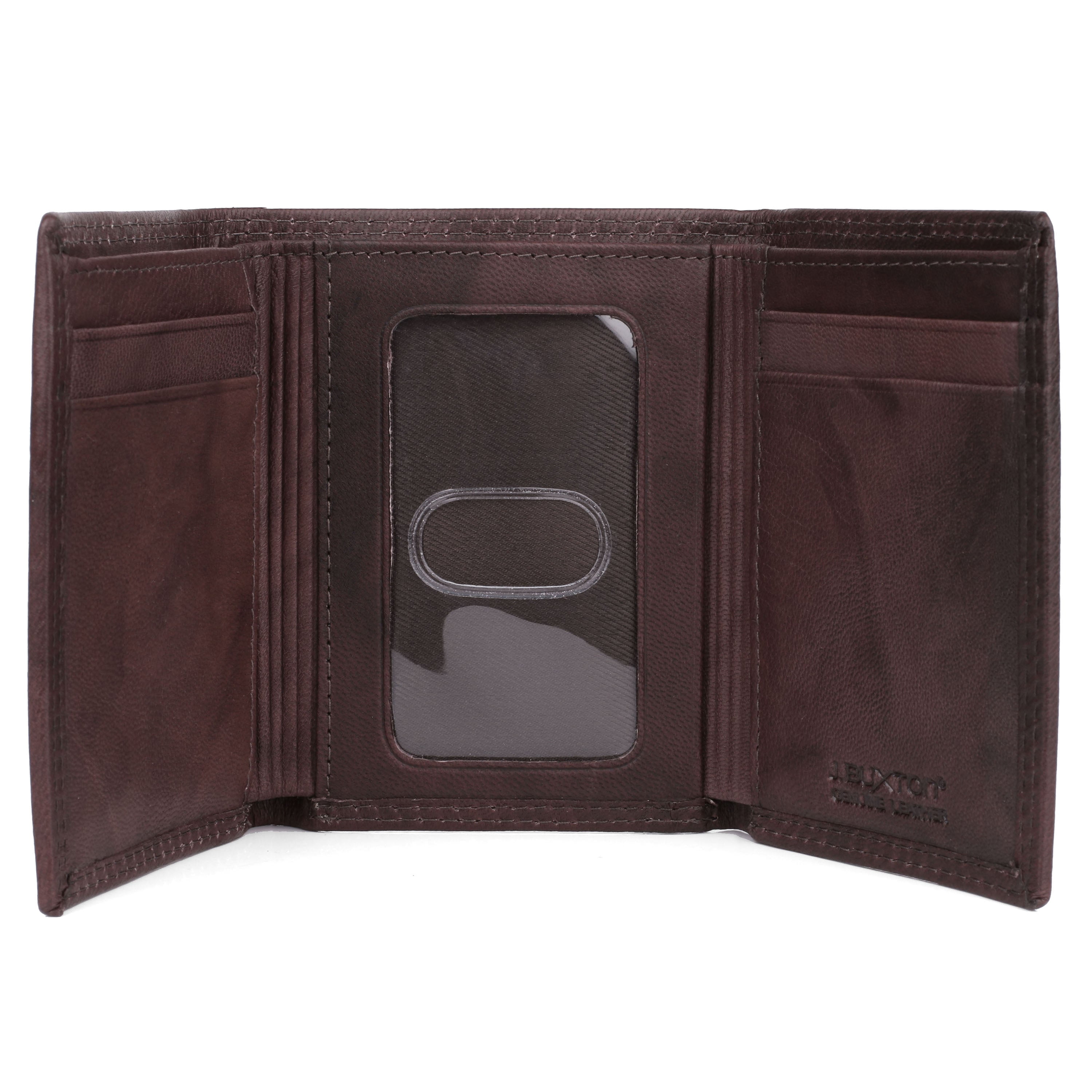J. Buxton Men's Ridgewood Three-Fold Leather, Brown - Walmart.com