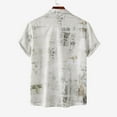 thumbnail image 4 of Summer Hawaiian Shirts for Men Vintage,Men's Short Sleeve Button Down Vintage Bowling Shirts,Hawaiian Casual Printed Beach Shirt Summer Regular Fit Top,Mens Floral Beach Shirts Wrinkle Free, 4 of 9