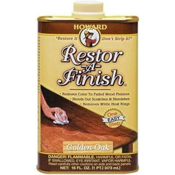 6-pack Howard Products Restor-A-Finish Golden Oak Finish - Liquid Wood Restorer - 16-oz, 6 Pack — Residential Use, Standard Application