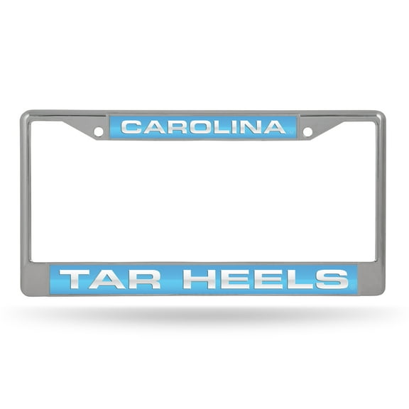 North Carolina UNC Tar-Heels Chrome Metal Laser Cut License Plate Frame