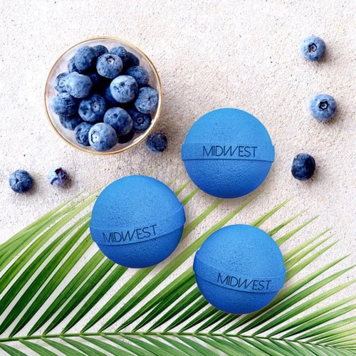 Wild Blueberry Luxury Bath Bombs -Set of 10 - Extra Large - 4.5oz