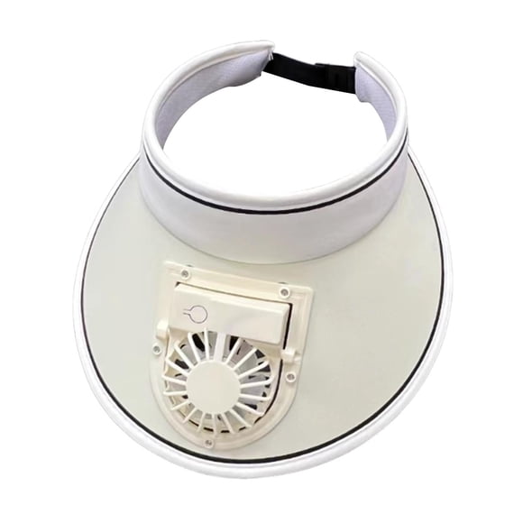 Tachiuwa Visières de Soleil avec Ventilateur Légères pour Enfants Adultes Hommes Femmes Sport Voyage Plage Beige