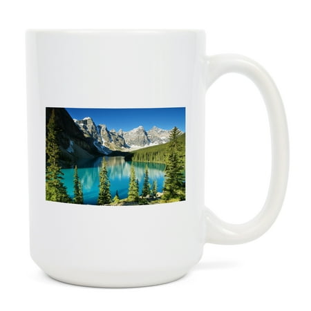 

15 fl oz Ceramic Mug Lake Moraine Banff National Park Dishwasher & Microwave Safe