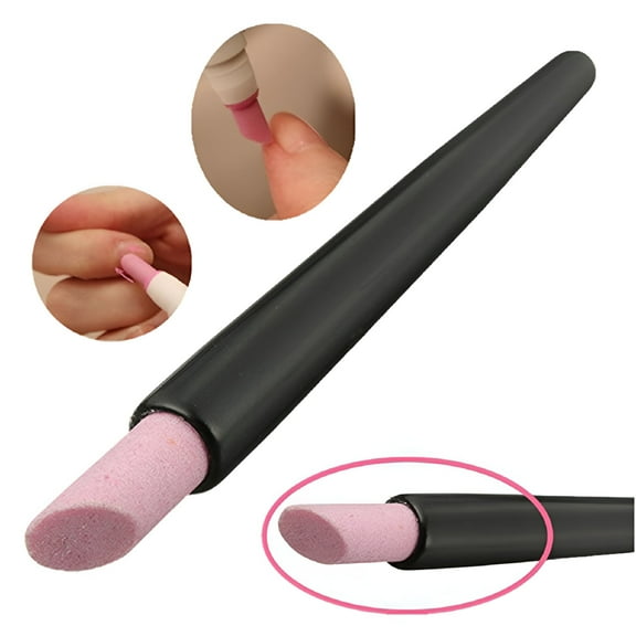RAGUPEL Nail Art Quartz Scrub Stone Cuticle Remover Stick Pen Pusher Polish Manicure Tool
