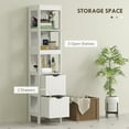 thumbnail image 4 of HOMCOM Narrow Bathroom Storage Cabinet, Bathroom Cabinet, White, 4 of 10