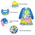 thumbnail image 3 of Casual Dresses Nightgowns Velvet Pleated design One-Piece Nightdress for Indoor Outdoor Daily Space Dino 3-10T, 3 of 7
