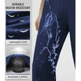 thumbnail image 6 of Neiku Lightweight Wide Leg Pants for Women High Waisted Loose Casual Lounge Travel Work Yoga Sweatpants Navy L, 6 of 9