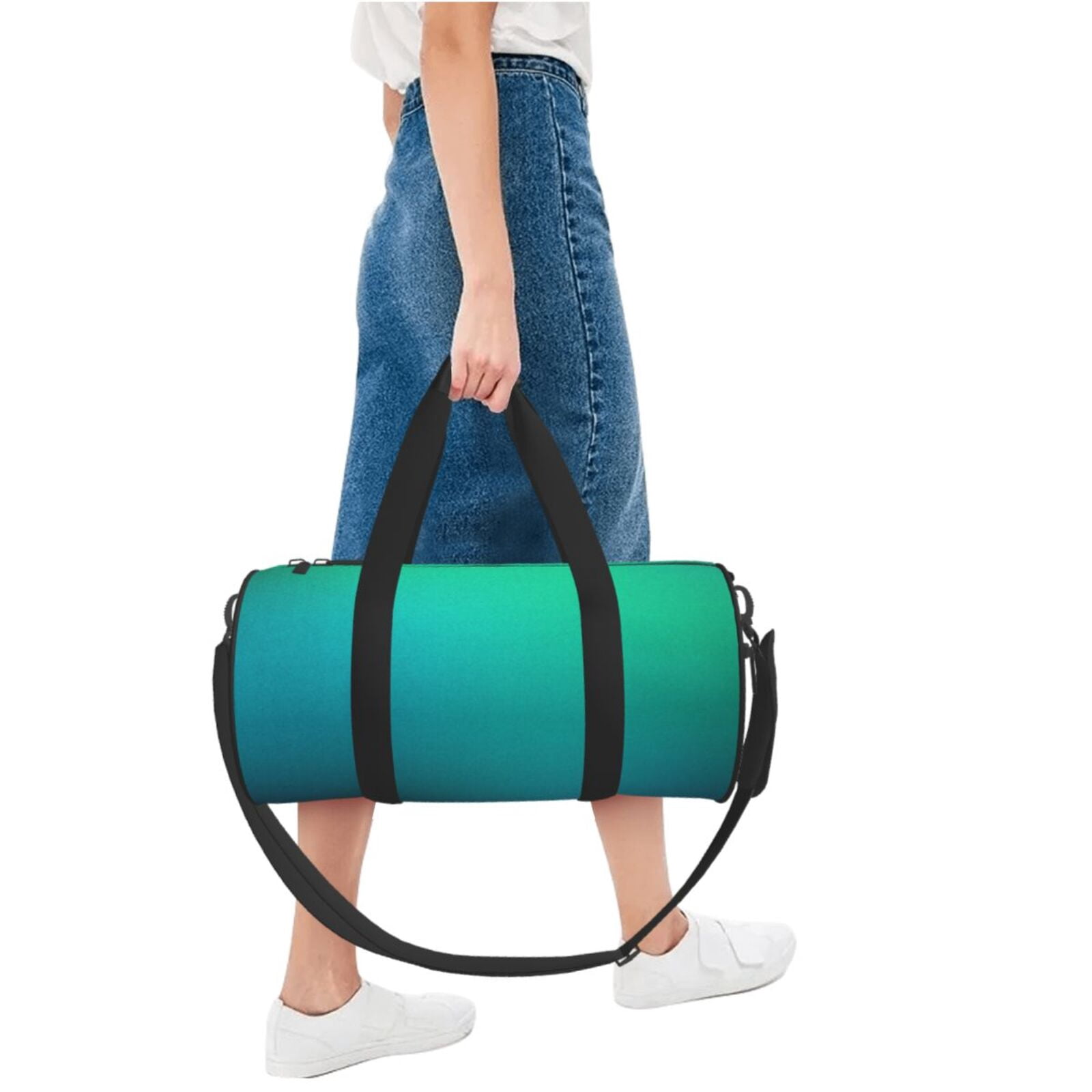 Defioc Green Turquoise Teal for Travel Duffle Bag,Weekender Bag Carry On Tote Bags Hospital Bag Large Capacity Sport Gym Bag for Men Women Fit for Trave, Gym,Weekend