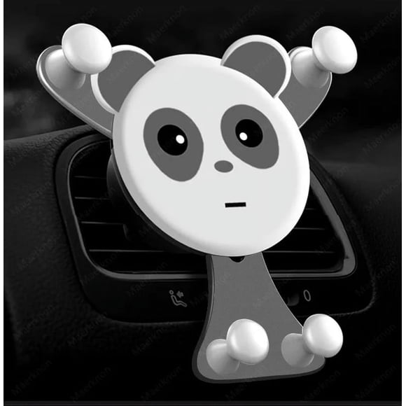 Car Phone Holder Air Vent Clip Smartphone Stand Gravity Support Mount For iPhone Huawei SamsungXiaomi Universal GPS Stand In Car Bear Gray