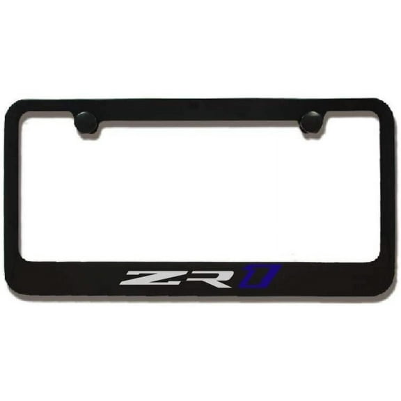 C7 Corvette Black License Plate Frame w/ ZR1 Script