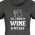 thumbnail image 3 of Instant Message - All I Need Wine Cat - Women's Any Way Dress, 3 of 6