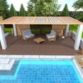 thumbnail image 7 of 12 Inch H Style Interlocking Patio Deck Tiles 44pcs Red Brown PP Resin Plastic DIY Floor Tiles for Porch Poolside Balcony Backyard Garden, 7 of 7