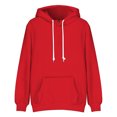 thumbnail image 2 of Mens Hoodies Soild Color Pullovers ,Spring Winter Oversize Loose Hoodie Casual Sweatshirt ,Long Sleeve Full Zip Hooded With Pocket Outerwear Clothes XL, 2 of 5